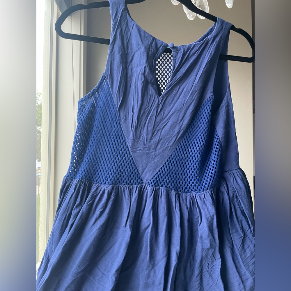 MINKPINK Blue short flowy mesh dress
